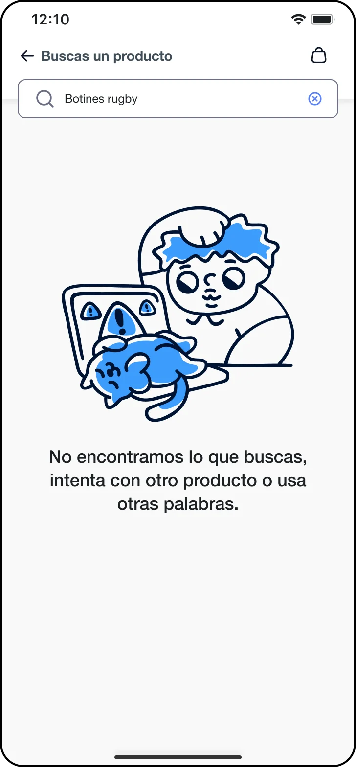 Pantalla de búsqueda rediseñada en Mejora del Search